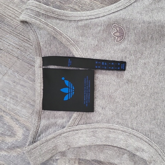 adidas Tops - Waffle Tank Top in Gray Lyst